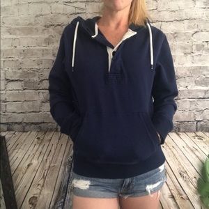 LOGG Navy Blue Nautical inspired Hoodie Small. K2